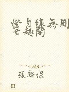 灯月缘无删减版笔趣阁封面