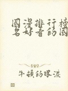 国漫排行榜前十名好看的国漫