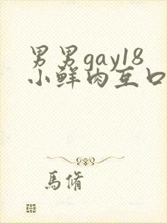 男男gay18小鲜肉互口