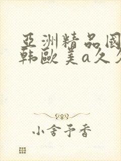 亚洲精品国产日韩欧美a久久久久久久