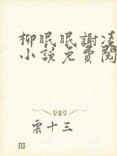 柳眠眠谢凌渊的小说免费阅读