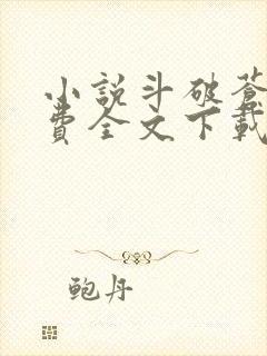 小说斗破苍穹免费全文下载封面