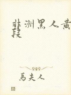 非洲黑人黄色片段封面