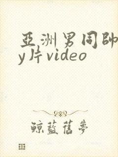 亚洲男同帅gay片video封面