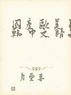 国产 欧美 日韩 中文 精品