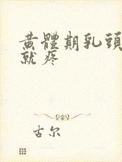 黄体期乳头一碰就疼