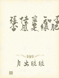 张佳宁 知否知否应是绿肥红瘦