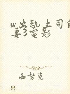 w出轨上司的人妻3电影封面