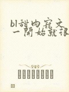 bl甜肉宠文 一开始就很宠