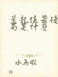 叶龙侠最后的结局是什么封面