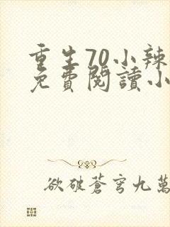 重生70小辣媳免费阅读小说