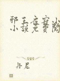 邪王夜宠小毒妃小说免费阅读