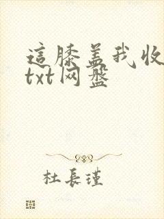 这膝盖我收下了txt网盘