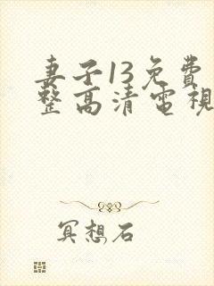 妻子13免费完整高清电视剧在线看