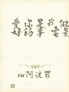 爱你是我做过最好的事 电影