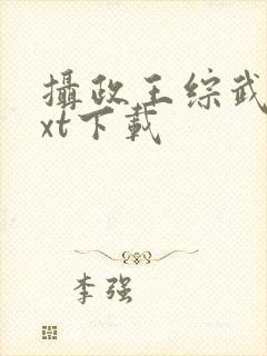 摄政王综武侠txt下载