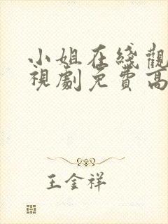 小姐在线观看电视剧免费高清版