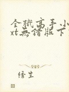 全职高手小说txt无错版下载封面