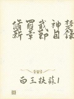 修罗武神楚枫最新章节目录封面