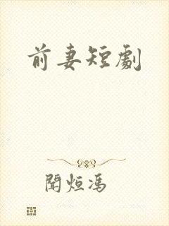 前妻短剧封面