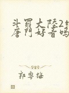 斗罗大陆2绝世唐门好看吗