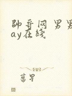 帅哥网 男男gay在线封面