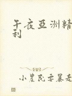 午夜亚洲精品福利封面