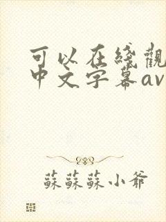 可以在线观看的中文字幕av
