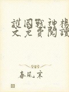 护国战神杨风全文免费阅读