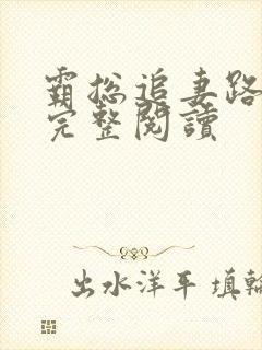 霸总追妻路漫漫完整阅读