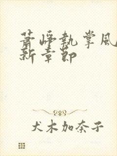 萧峥执掌风云最新章节封面