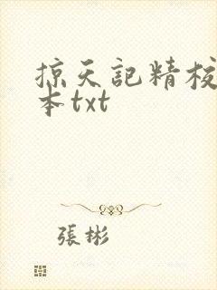 掠天记精校版全本txt