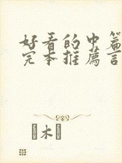 好看的中篇小说完本推荐言情