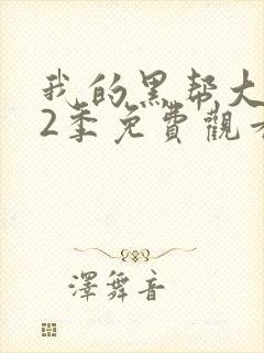 我的黑帮大佬第2季免费观看高清