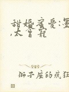 甜婚蜜爱:墨少,太会宠