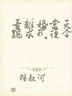 看离婚当天前夫跪求我复合封面