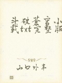 斗破苍穹小说下载txt完整版封面