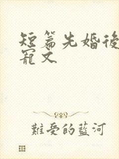 短篇先婚后爱甜宠文