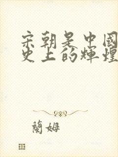 宋朝是中国什么史上的辉煌时代封面