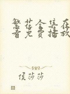 繁花全集在线观看免费播放高清封面