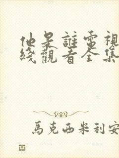 他是谁电视剧在线观看全集免费高清