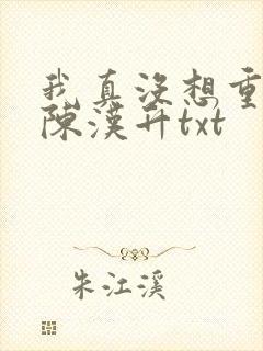 我真没想重生啊陈汉升txt