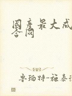 国产最大成人综合网