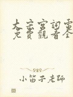 大宋宫词电视剧免费观看全集完整版下载