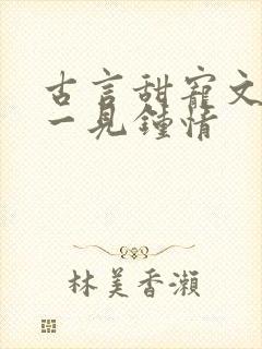 古言甜宠文帝王一见钟情