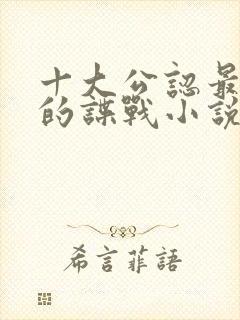 十大公认最好看的谍战小说