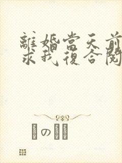 离婚当天前夫跪求我复合阅读全文