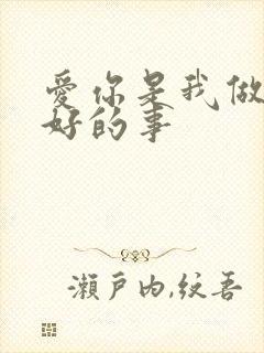 爱你是我做过做好的事