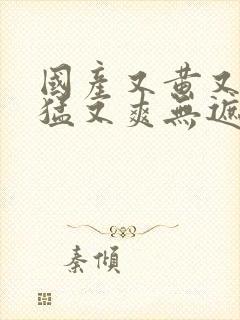 国产又黄又粗又猛又爽无遮挡