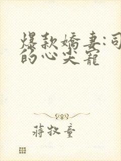 爆款娇妻:司少的心尖宠